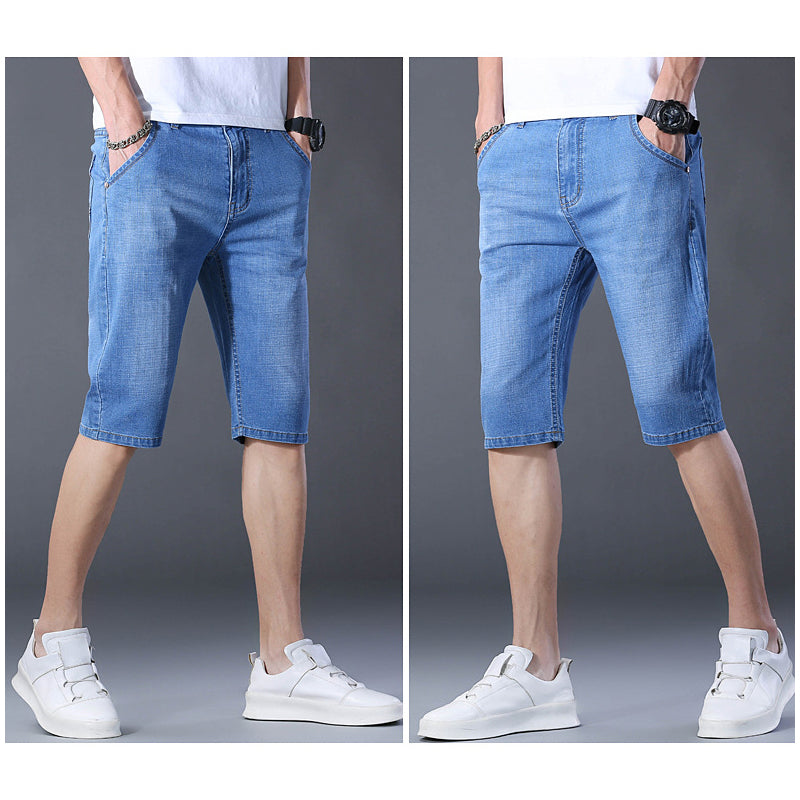 🔥 50% rabatt 👖 Lätta stretch-denimshorts för män ✨ 3D-passform för maximal komfort & naturlig rörelse hela dagen