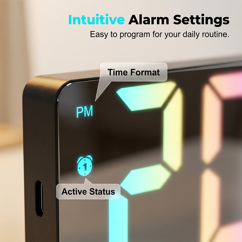 🎉 50% RABATT – Sista dagen! ⏰✨ LED Digital Alarm Clock med spegelyta 💡 Stilren design för ett modernare sovrum 🏡