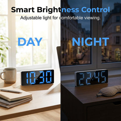 🎉 50% RABATT – Sista dagen! ⏰✨ LED Digital Alarm Clock med spegelyta 💡 Stilren design för ett modernare sovrum 🏡