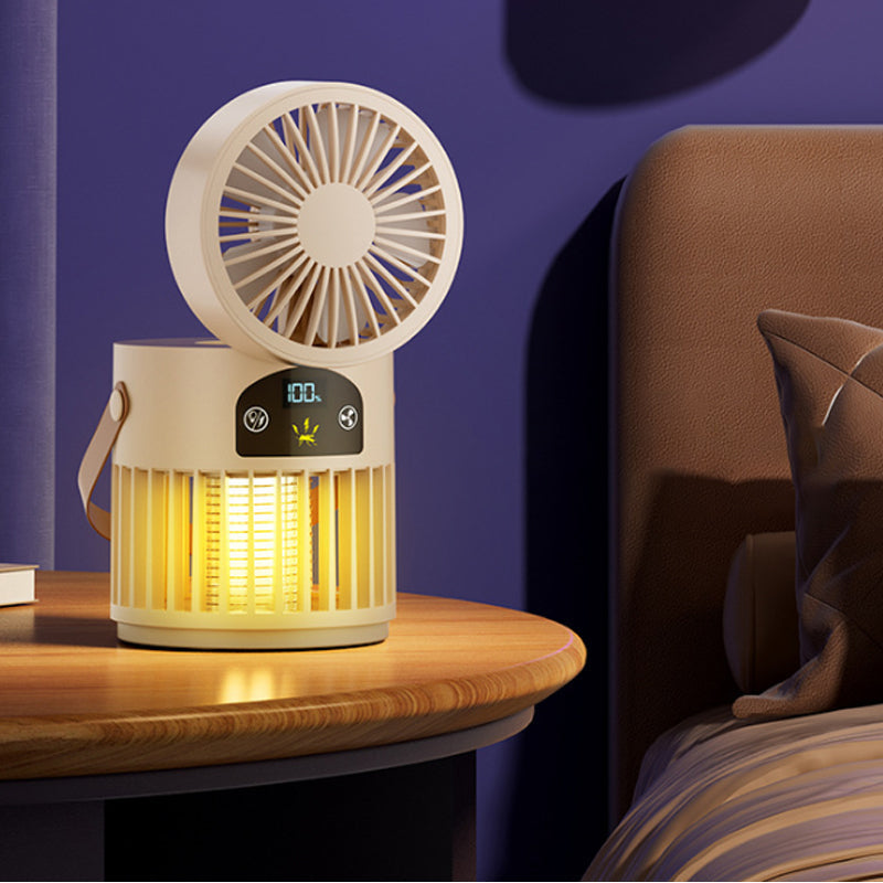 🌿 50% RABATT – Smart utomhuskomfort 💡 Uppladdningsbar fläkt med inbyggd UV-buggdödare 🔥 Ta med den till stranden, trädgården eller camping ✨