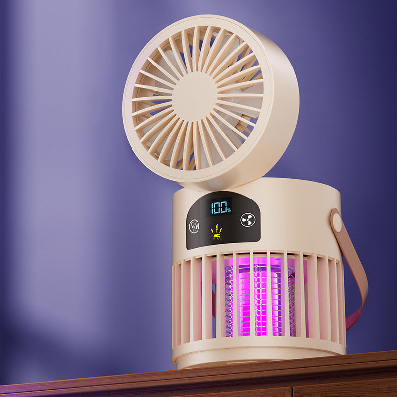 🌿 50% RABATT – Smart utomhuskomfort 💡 Uppladdningsbar fläkt med inbyggd UV-buggdödare 🔥 Ta med den till stranden, trädgården eller camping ✨