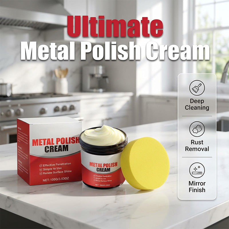 🔥 50% RABATT ✨ Metallpoleringskräm 🪞 Ger ny glans på sekunder – tar bort smuts, oxidation & fläckar 💎