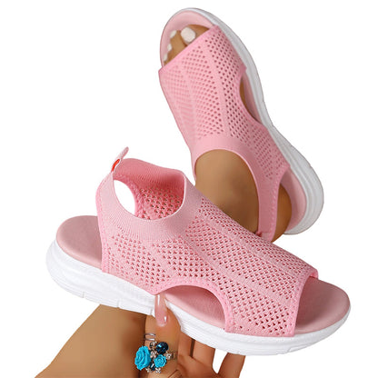 🔥 50% RABATT 👡 Andningsbara damsandaler i mesh ✨ Lätta, luftiga & perfekta för varma sommardagar ☀️