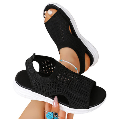 🔥 50% RABATT 👡 Andningsbara damsandaler i mesh ✨ Lätta, luftiga & perfekta för varma sommardagar ☀️