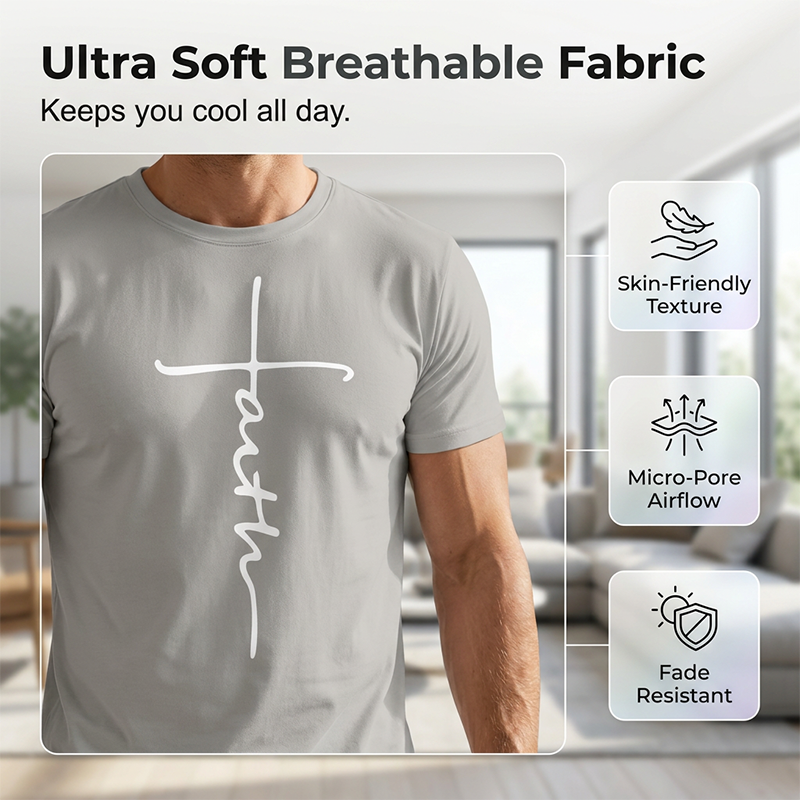 🔥 50% rabatt ✨ Faith T-shirt & shorts-set för herr – bekvämt, stilrent & perfekt för sommaren ☀️