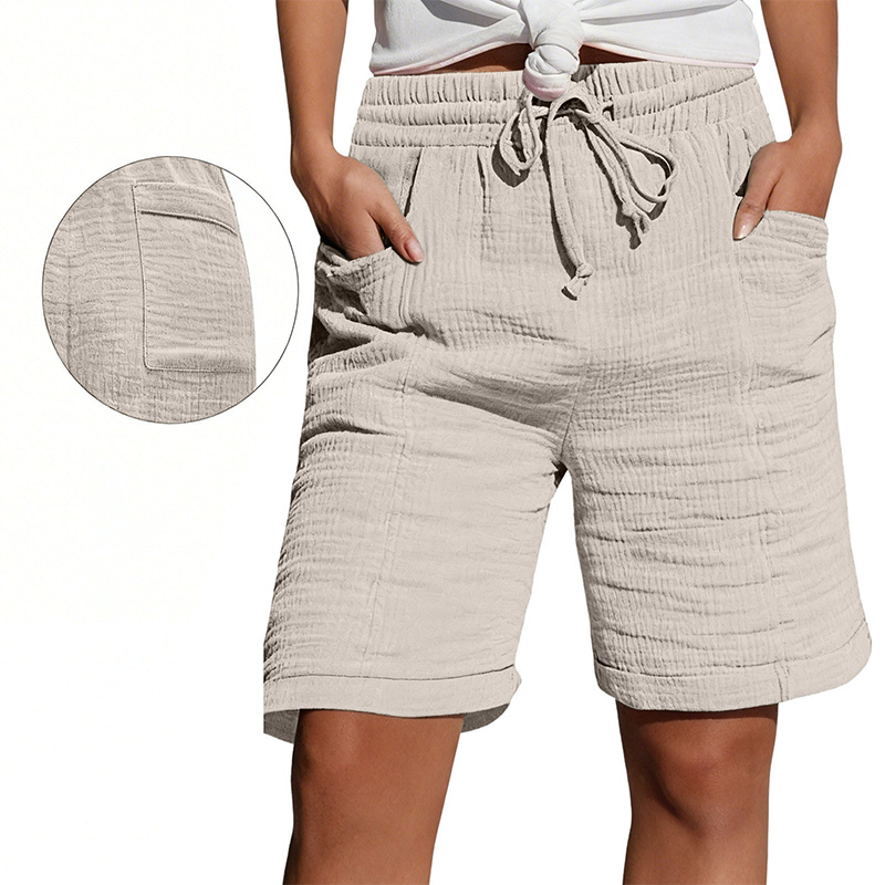 🔥 SOMMARREA – 50% RABATT 👖✨ Shorts med hög midja och justerbar dragsko 🌸 Snygga, bekväma och enkla att matcha