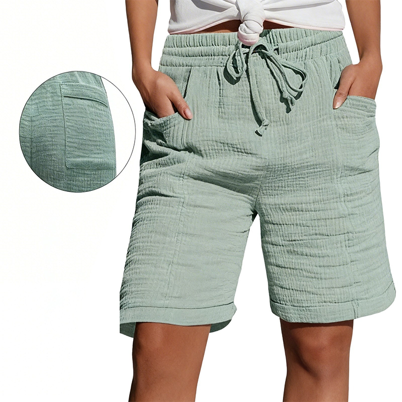 🔥 SOMMARREA – 50% RABATT 👖✨ Shorts med hög midja och justerbar dragsko 🌸 Snygga, bekväma och enkla att matcha