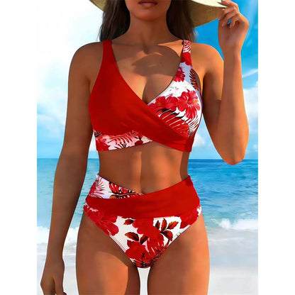 🔥👙 52% RABATT! Bikini med hög midja och tryck – skulptera dina kurvor och visa upp din charm i sommar ☀️