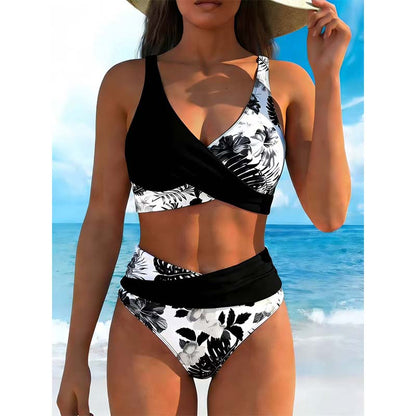 🔥👙 52% RABATT! Bikini med hög midja och tryck – skulptera dina kurvor och visa upp din charm i sommar ☀️