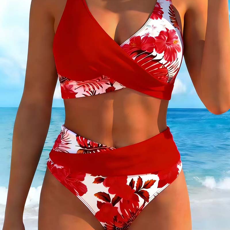 🔥👙 52% RABATT! Bikini med hög midja och tryck – skulptera dina kurvor och visa upp din charm i sommar ☀️