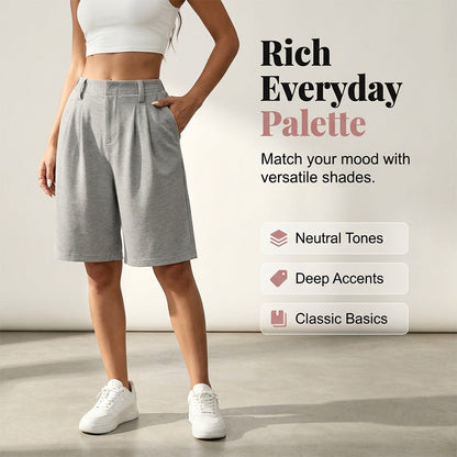 🔥 SOMMARFAVORIT – 50% RABATT 👖🌸 Plisserade shorts med fickor ✨ stilren nordisk look, lätt & luftigt material ☀️