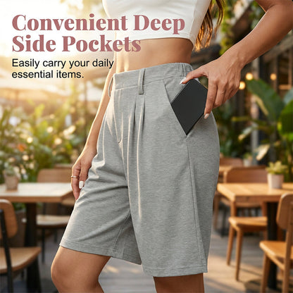 🔥 SOMMARFAVORIT – 50% RABATT 👖🌸 Plisserade shorts med fickor ✨ stilren nordisk look, lätt & luftigt material ☀️