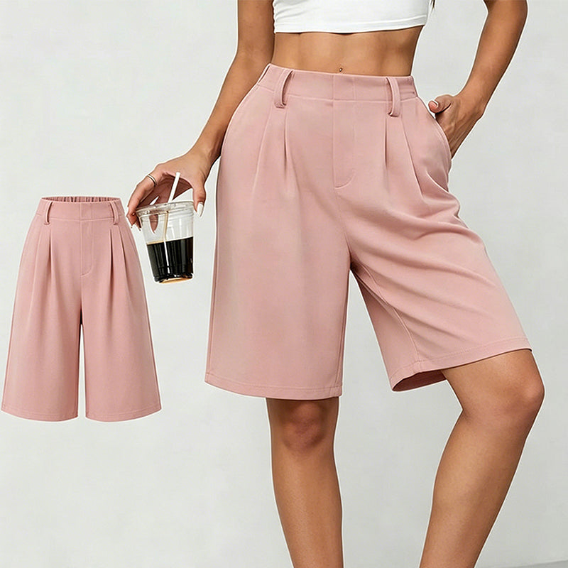 🔥 SOMMARFAVORIT – 50% RABATT 👖🌸 Plisserade shorts med fickor ✨ stilren nordisk look, lätt & luftigt material ☀️