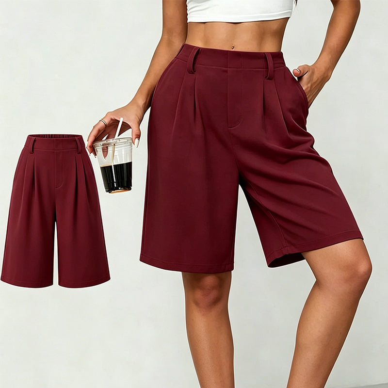 🔥 SOMMARFAVORIT – 50% RABATT 👖🌸 Plisserade shorts med fickor ✨ stilren nordisk look, lätt & luftigt material ☀️