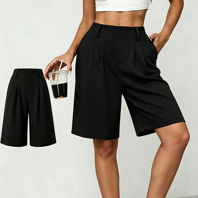 🔥 SOMMARFAVORIT – 50% RABATT 👖🌸 Plisserade shorts med fickor ✨ stilren nordisk look, lätt & luftigt material ☀️