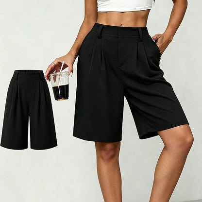 🔥 SOMMARFAVORIT – 50% RABATT 👖🌸 Plisserade shorts med fickor ✨ stilren nordisk look, lätt & luftigt material ☀️