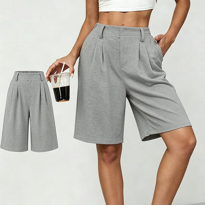 🔥 SOMMARFAVORIT – 50% RABATT 👖🌸 Plisserade shorts med fickor ✨ stilren nordisk look, lätt & luftigt material ☀️