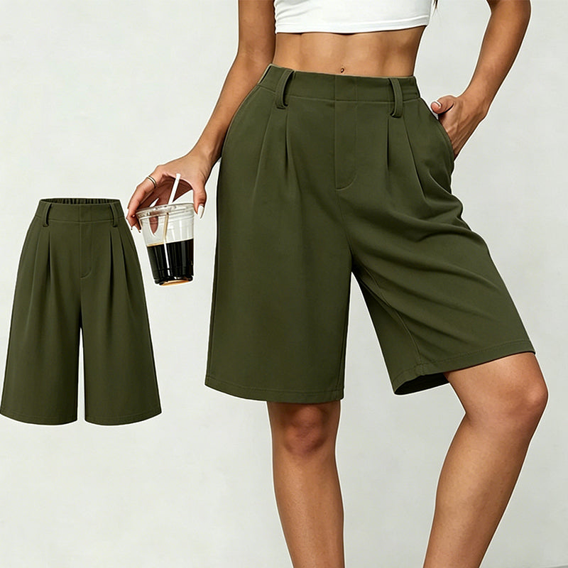 🔥 SOMMARFAVORIT – 50% RABATT 👖🌸 Plisserade shorts med fickor ✨ stilren nordisk look, lätt & luftigt material ☀️