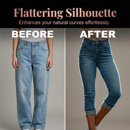 🔥 50% RABATT 👖🌸 Stretch caprijeans med hög midja ✨ Smickrande passform, bekväma & perfekta för sommarens alla dagar ☀️