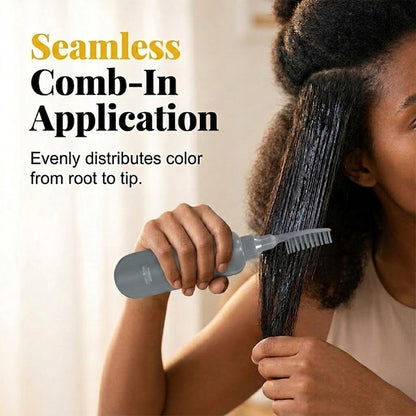 🌿 50% RABATT NU! 💇‍♀️ Skånsom plantebaserad hårfärg 🖤 Naturlig svart, enkel applicering med kam & fin grådekning – berikad med botaniska extrakt ✨