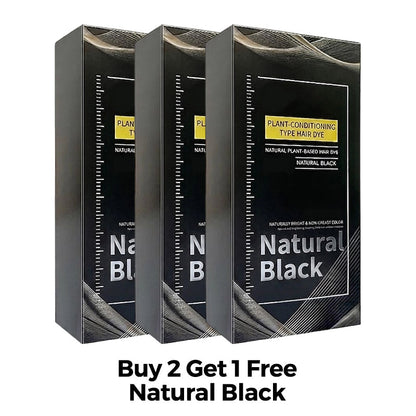 🌿 50% RABATT NU! 💇‍♀️ Skånsom plantebaserad hårfärg 🖤 Naturlig svart, enkel applicering med kam & fin grådekning – berikad med botaniska extrakt ✨