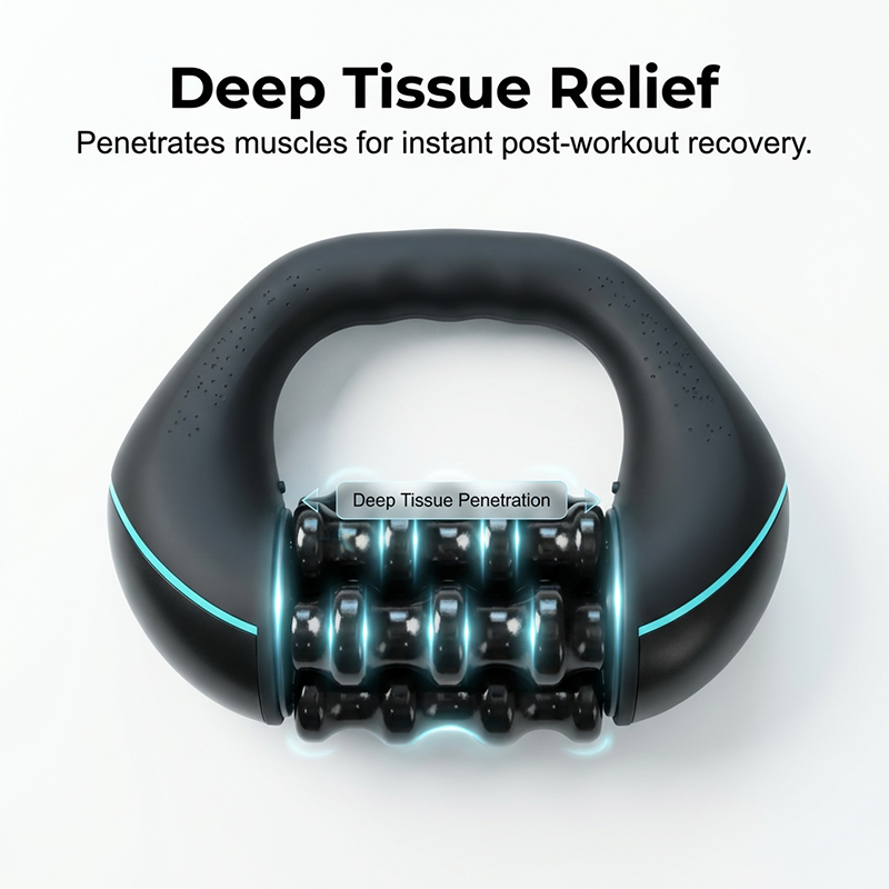 🔥 50% RABATT NU! 💆‍♂️ U-formad elektrisk massagevals ✨ 6 massagehastigheter för djup avslappning – perfekt för nacke, rygg & ben 🌿