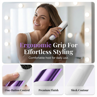 🔥 50% RABATT 💥 Kabelloser Keramik-Haarglätter-Bürste ✨ glättet & stylt in einem Schritt – schnell, schonend & salonähnliches Ergebnis zu Hause 💇‍♀️