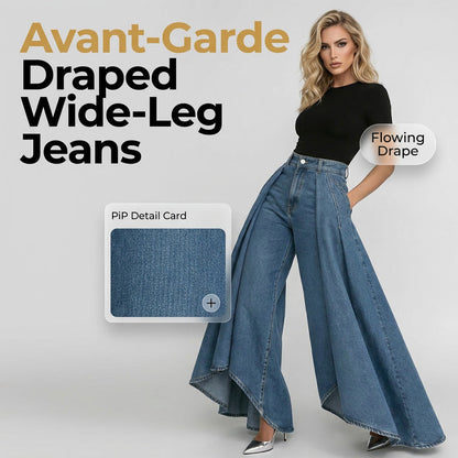 🔥 50% RABATT 👖✨ Avantgardistiska vida jeans med hög midja – modern design, smickrande passform & tidlös stil 💎