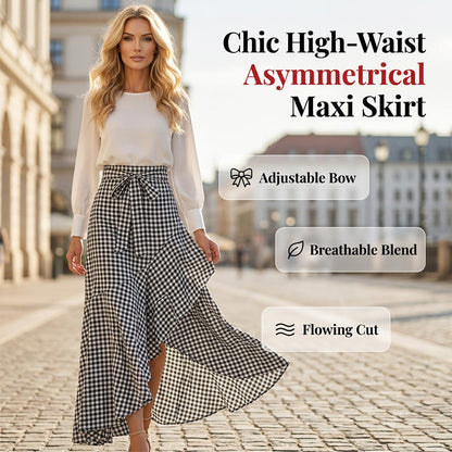 💥 50% RABATT 👗 Sommarfavorit maxikjol 🎀 Asymmetrisk skärning med volangdetaljer ✨ lätt, luftig & bekväm hela dagen 🌿