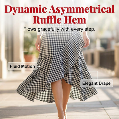 💥 50% RABATT 👗 Sommarfavorit maxikjol 🎀 Asymmetrisk skärning med volangdetaljer ✨ lätt, luftig & bekväm hela dagen 🌿