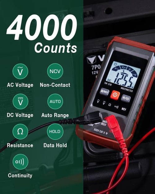 🔥 Köp 2 & få 15% rabatt 🔧📟 Digital multimeter ✨ Snabba och exakta mätningar för hem, garage och verkstad