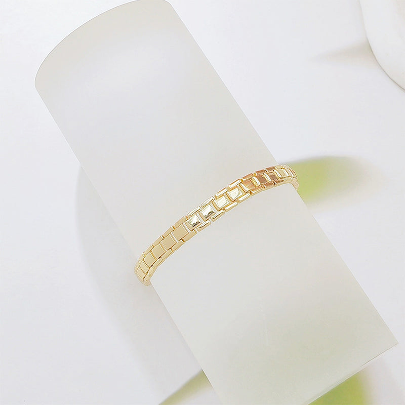 🔥 50% RABATT ⏰ Geometriskt länkararmband ✨ minimalistisk design, modern elegans & tidlös stil 🔷