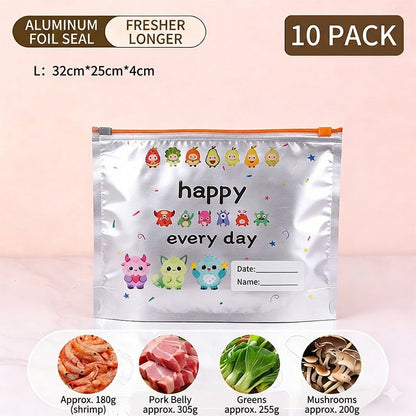 🔥 50% RABATT 🎁 Återanvändbara förvaringspåsar i aluminiumfolie (10 st) ✨ Bevara smak och fräschör – ett måste i varje kök 🌿