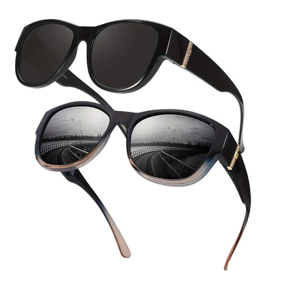 🔥 50% RABATT 🕶️ Stora solglasögon att bära över vanliga glasögon för kvinnor ☀️ Stilfullt skydd & perfekt komfort i solen ✨
