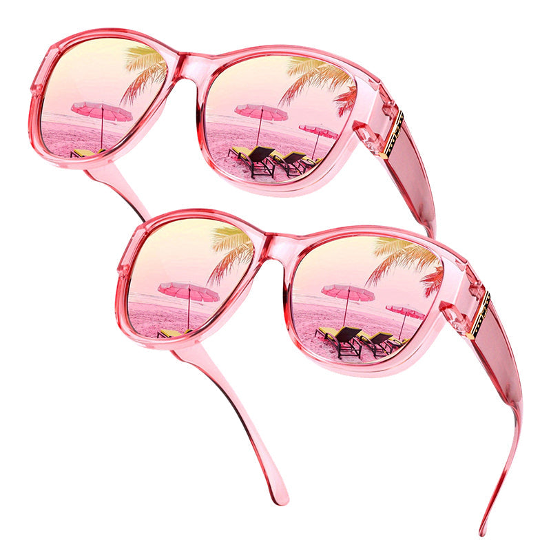 🔥 50% RABATT 🕶️ Stora solglasögon att bära över vanliga glasögon för kvinnor ☀️ Stilfullt skydd & perfekt komfort i solen ✨