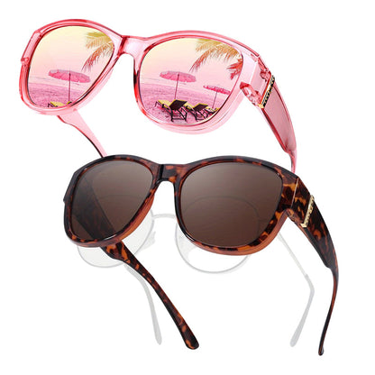 🔥 50% RABATT 🕶️ Stora solglasögon att bära över vanliga glasögon för kvinnor ☀️ Stilfullt skydd & perfekt komfort i solen ✨