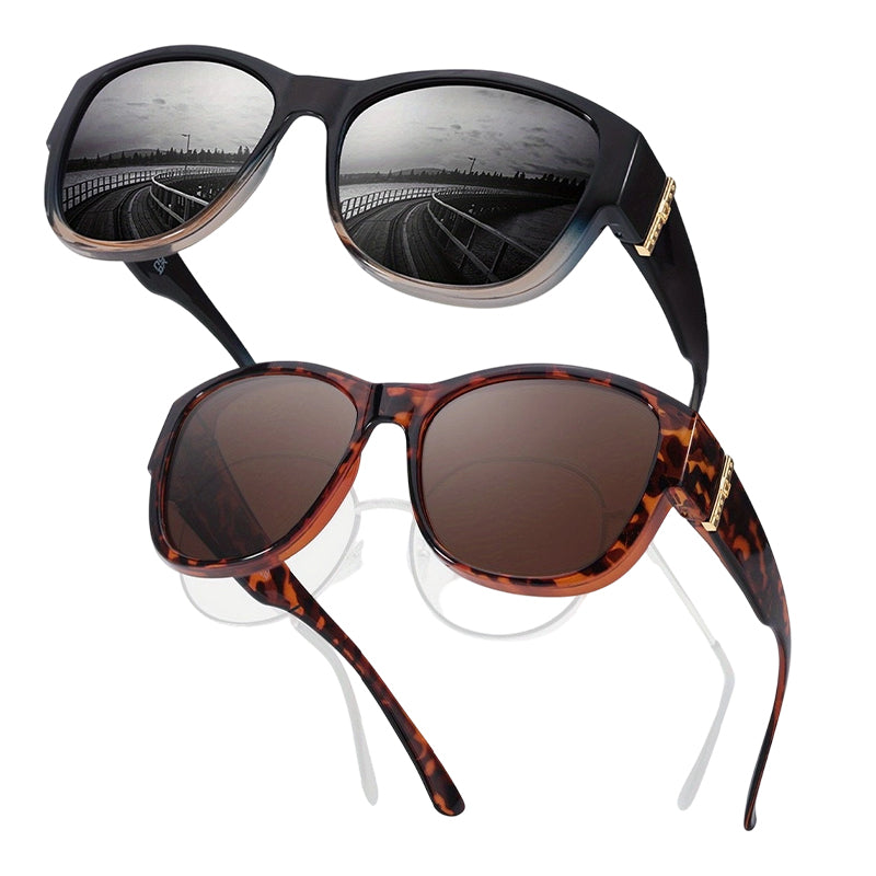 🔥 50% RABATT 🕶️ Stora solglasögon att bära över vanliga glasögon för kvinnor ☀️ Stilfullt skydd & perfekt komfort i solen ✨
