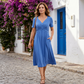 👗💙 50% OFF TODAY! ✨ Women’s V-Neck Short Sleeve Long Dress 🌸 Elegant Flowing Fit, Comfortable Fabric & Effortless Everyday Style