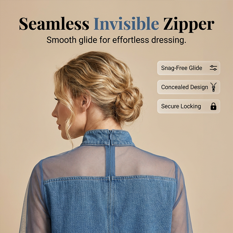 🔥 HALVA PRISET 👗✨ Statement-klänningen alla pratar om 💎 Denim möter mesh och tyll i en modern design med karaktär