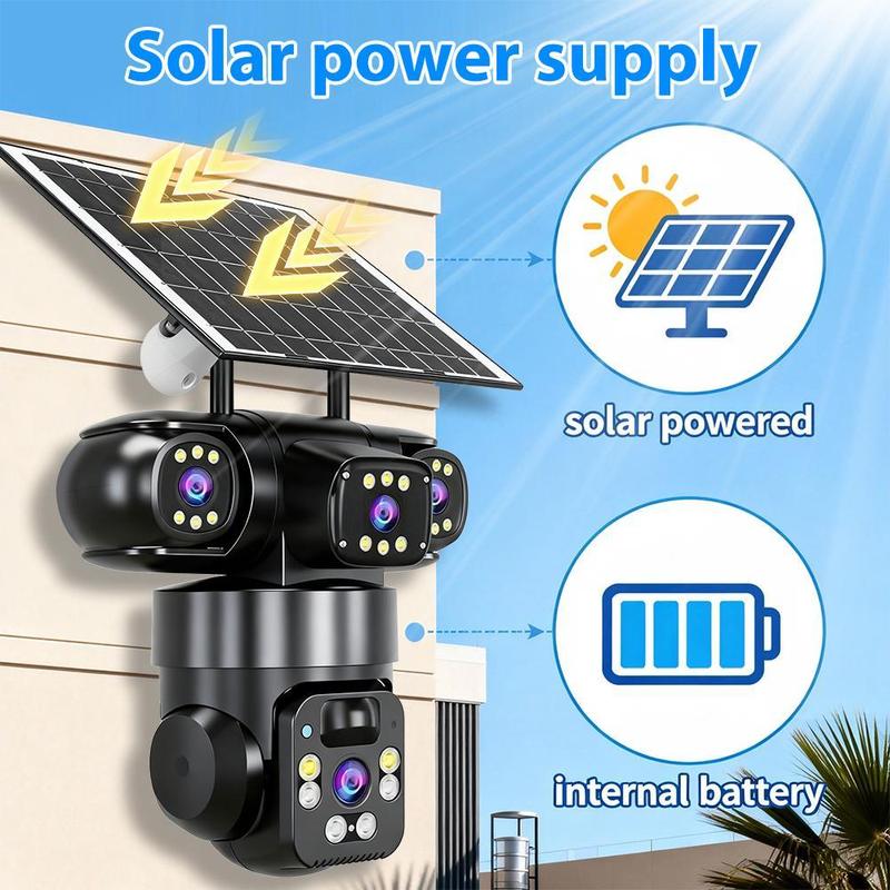💥 50% RABATT 🔒 Smart solcellskamera ☀️ Flera vinklar, 24/7 övervakning & helt utan kablar – trygghet för hemmet 🏡