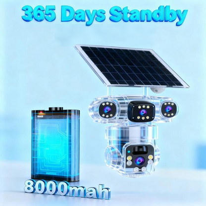 💥 50% RABATT 🔒 Smart solcellskamera ☀️ Flera vinklar, 24/7 övervakning & helt utan kablar – trygghet för hemmet 🏡