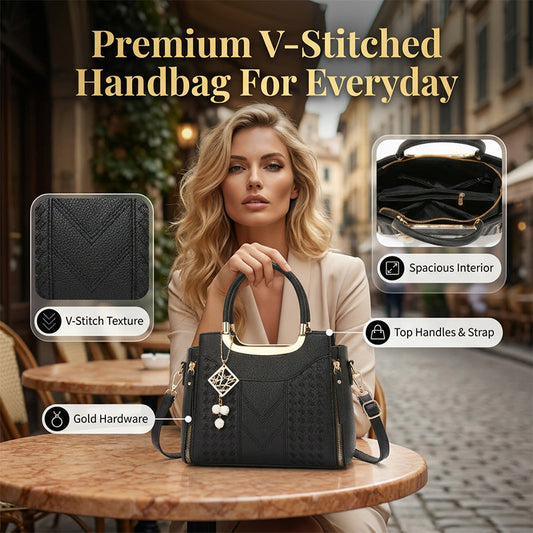 Elegante borsa da donna con manico superiore e tracolla