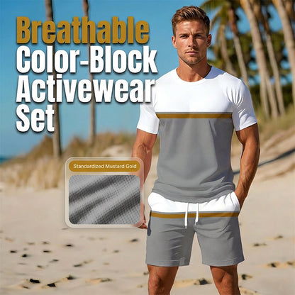 🔥 50% RABATT 🧢 Trendigt sommarset i färgblock för män 🎉 Lätt, stilrent & perfekt för varma dagar ☀️