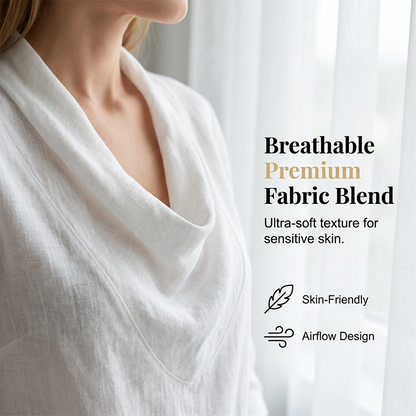 🔥 BÄSTSÄLJARE – 50% RABATT 👕✨ Avslappnad skjorta i veckad design 🌸 Luftig, mjuk & enkel att matcha till alla outfits 🌿