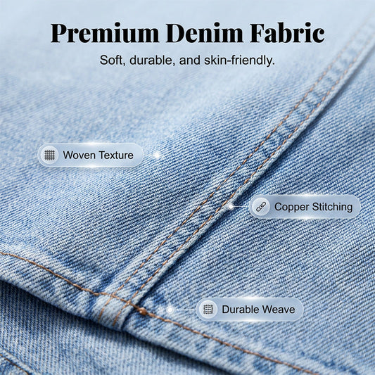 🔥 50% RABATT 👗 Jeanskjol med hög midja & elegant slits framtill ✨ Smickrande passform, tidlös design & perfekt för sommaren ☀️