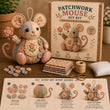 🔥 50% RABATT 🧵🐭 Vintage lapptäcksmus DIY-kit ✨ Allt inkluderat – skapa charmiga handgjorda möss enkelt, perfekt för nybörjare 🌿