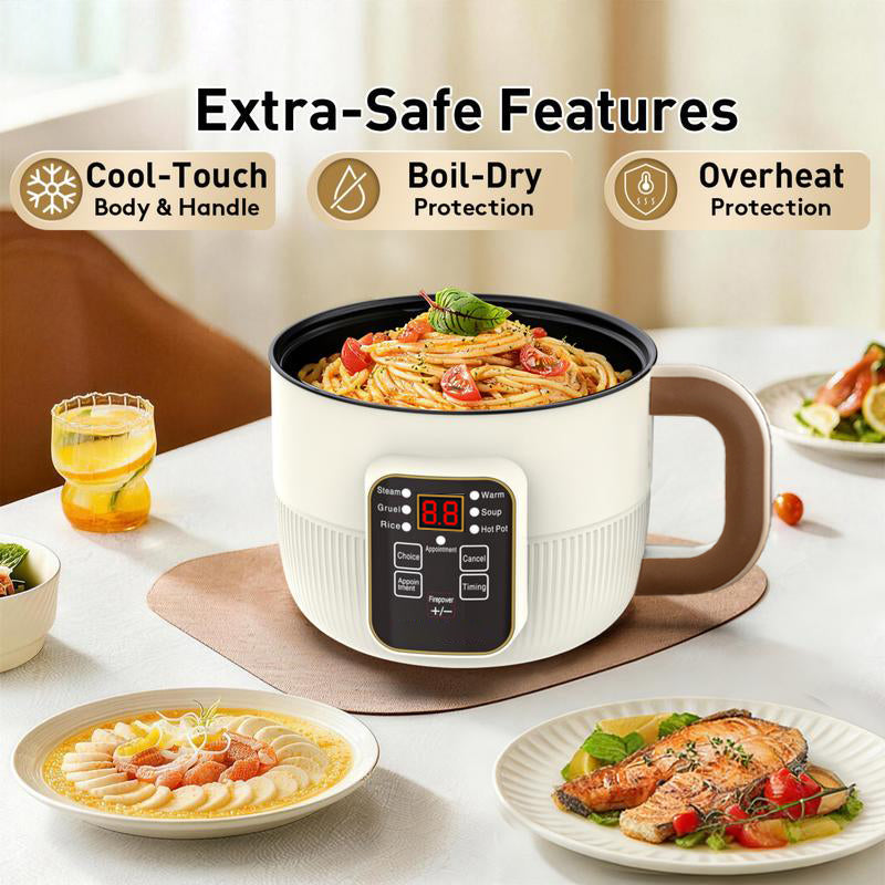 🍲 Multifunktionell smart elektrisk gryta – 6 förinställda lägen, fördröjd timer, ångkokare 🍜En smart kökshjälpreda