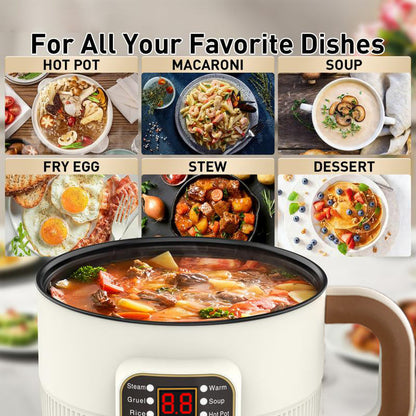 🍲 Multifunktionell smart elektrisk gryta – 6 förinställda lägen, fördröjd timer, ångkokare 🍜En smart kökshjälpreda