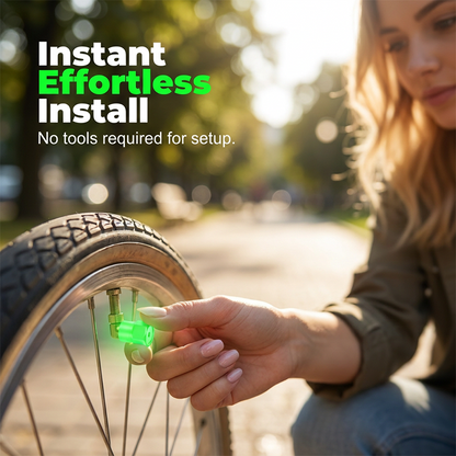 🔥 50% RABATT ⏰ Universella självlysande ventillock till däck 🚗✨ För bättre synlighet, säkerhet & cool stil på vägen 🌙