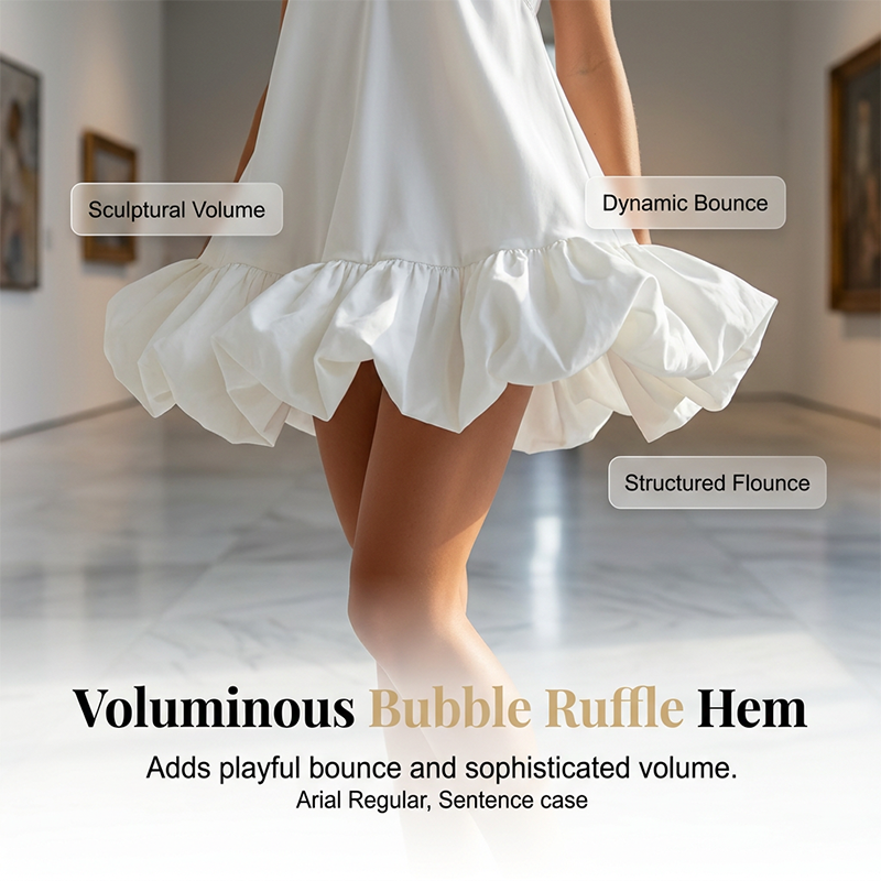 🔥 50% RABATT NU! 👗 Kvinnors V-ringad klänning med bubbelruffle 🌸 Lätt, luftig & perfekt för sommarens varma dagar ✨